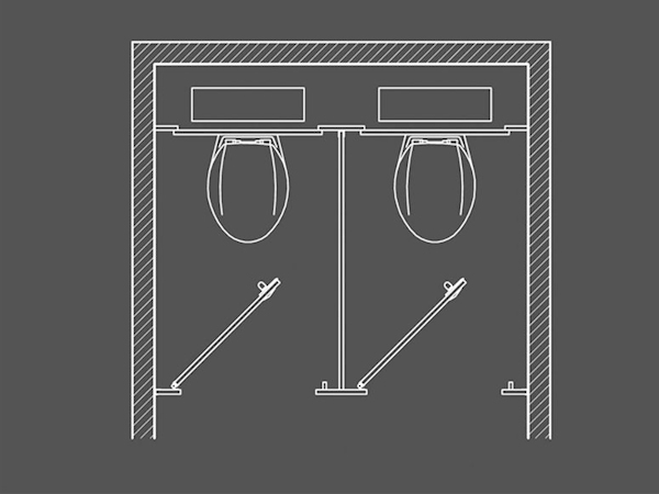Colour accessories for bathrooms College Toilet Layout